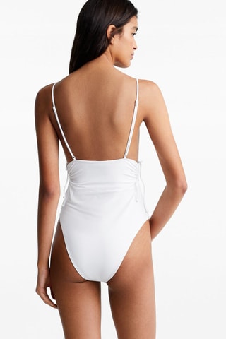 Maillot de bain détail ouverture - Blanc cassé