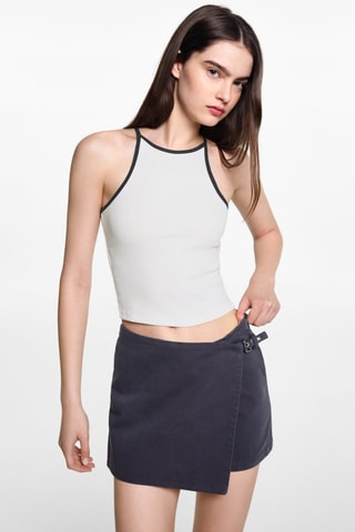 Débardeur coton - Blanc cassé