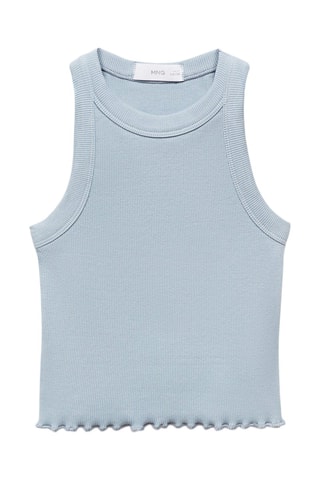 Débardeur côtelé - Bleu