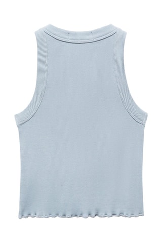 Débardeur côtelé - Bleu