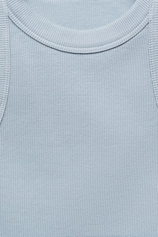 Débardeur côtelé - Bleu