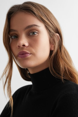 Pull-over col roulé - Noir