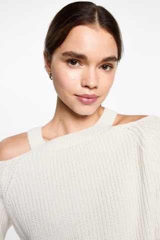 Pull-over épaules découvertes - Blanc cassé
