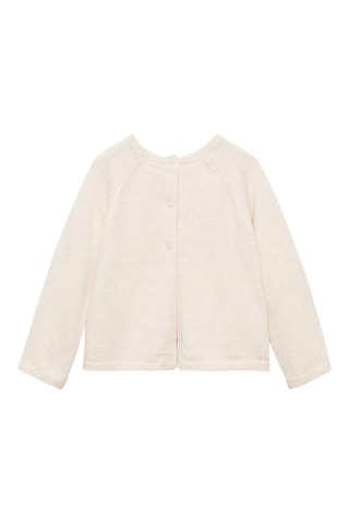 Pull-over maille fine boutons - Sable