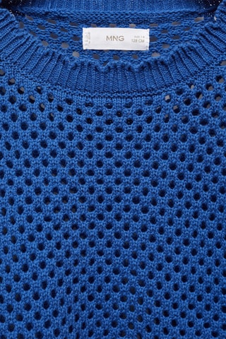 Pull en maille ajourée - Bleu électrique