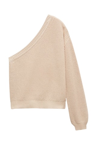 Pull-over maille asymétrique - Beige