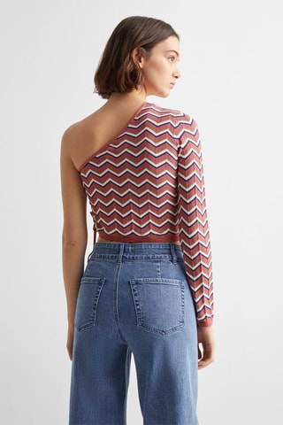 Pull-over maille asymétrique - Rose