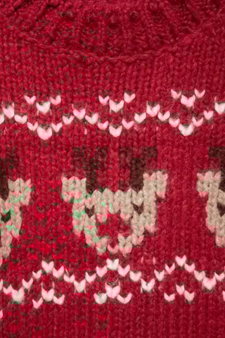 Pull-over Noël jacquard - Rouge