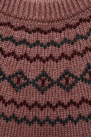 Pull-over jacquard - Bordeaux