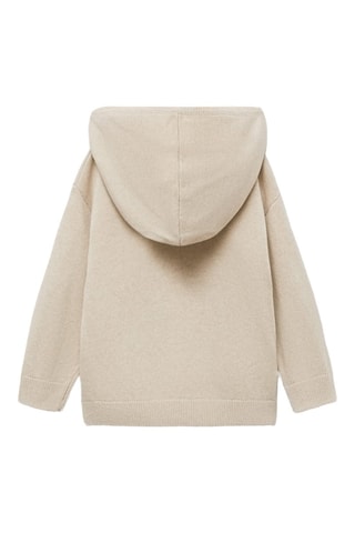 Pull-over maille capuche - Sable