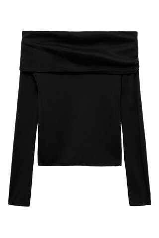 Pull-over épaules découvertes - Noir