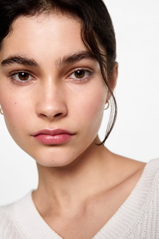 Pull à rayures - Blanc cassé