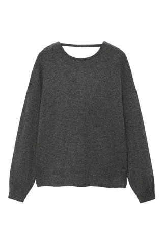 Pull-over dos ouvert - Gris
