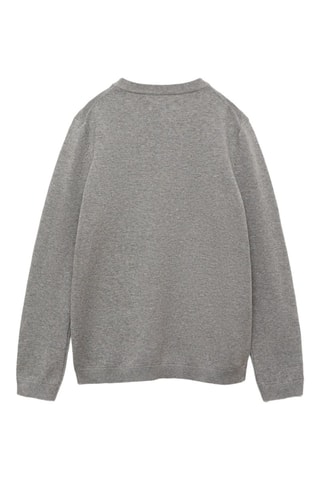 Pull-over jaspé coton - Gris chiné