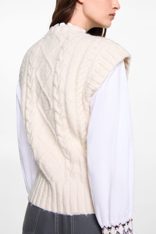 Pull sans manches - Écru