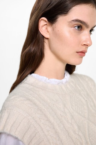 Pull sans manches - Écru