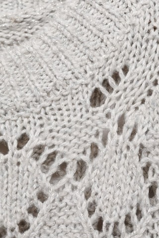 Pull-over maille ajourée Lurex - Gris clair chiné