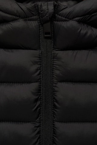 Gilet matelassé à capuche - Noir