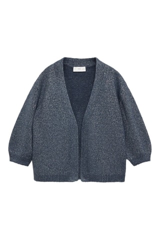 Cardigan maille Lurex - Bleu nuit
