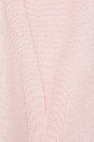 Cardigan maille col V - Rose pâle