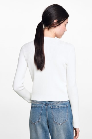 Cardigan maille boutons - Blanc cassé