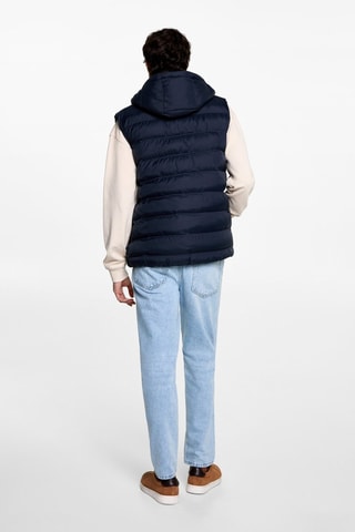 Gilet matelassé à capuche - Bleu marine