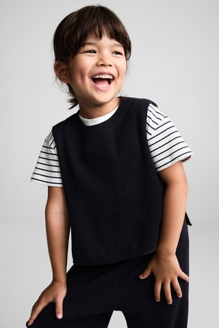 Gilet en maille - Bleu marine