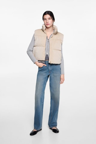 Gilet matelassé poches - Beige