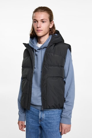 Gilet matelassé à capuche - Anthracite
