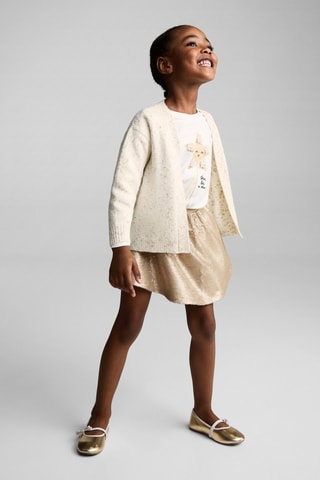 Cardigan maille ajourée - Écru