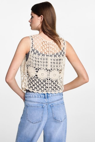 Gilet crochet - Ecru