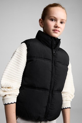 Gilet matelassé fermeture Éclair - Noir