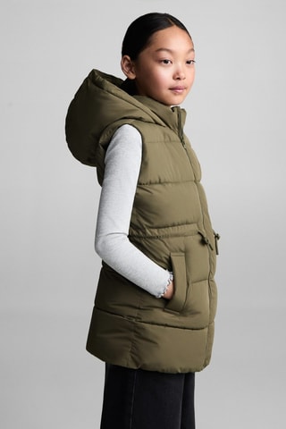 Gilet matelassé long - Kaki