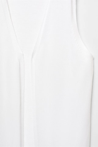 Gilet maille long - Blanc cassé