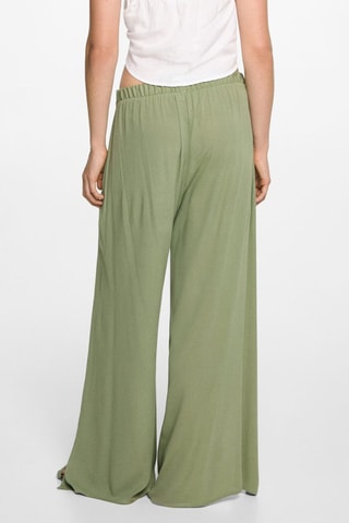 Pantalon palazzo fentes - Kaki