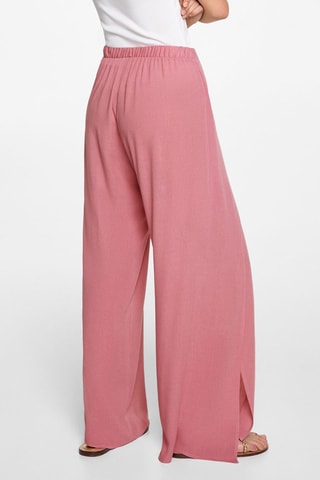 Pantalon palazzo fentes - Rose