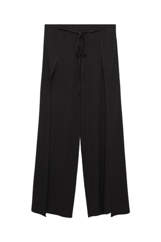 Pantalon palazzo fentes - Noir