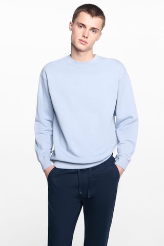 Pantalon jogging lin - Bleu marine