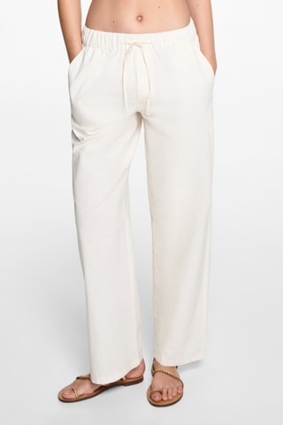 Pantalon droit lin - Blanc cassé