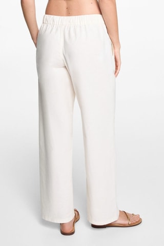 Pantalon droit lin - Blanc cassé
