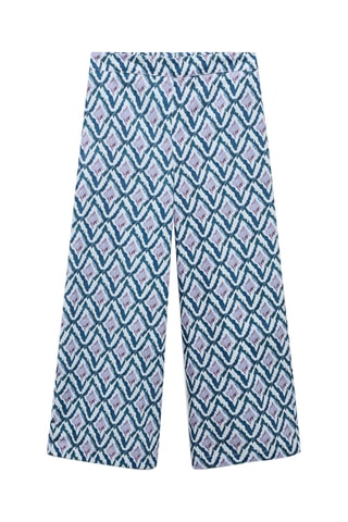 Pantalon droit imprimé - Mauve