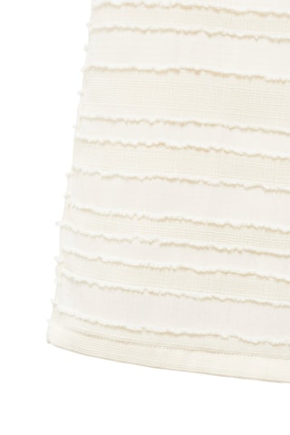 Pantalon droit texturé - Ecru