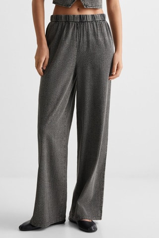 Pantalon wideleg texturé - Anthracite