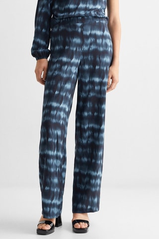 Pantalon fluide imprimé - Bleu