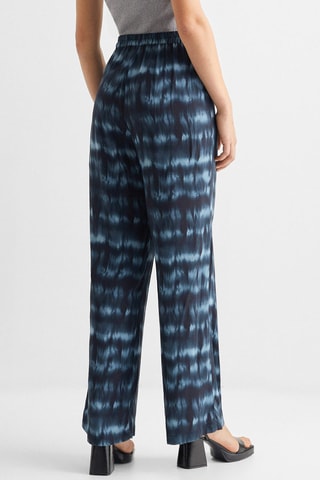 Pantalon fluide imprimé - Bleu