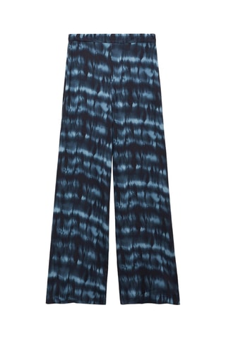 Pantalon fluide imprimé - Bleu