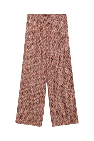 Pantalon droit imprimé - Orange