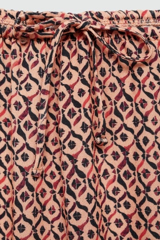 Pantalon droit imprimé - Orange