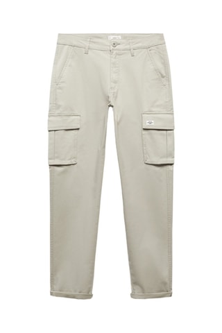 Pantalon cargo coton - Vert pastel