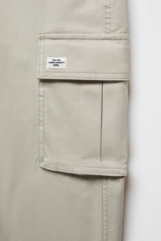 Pantalon cargo coton - Vert pastel